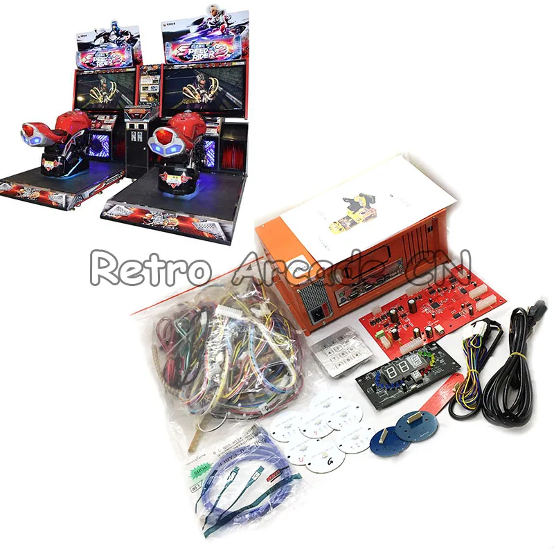 US $799.99 FF Motor Super Bikes 2 kit Car Racing Game PCB PC motherboard Game Set for Coin Operator Arcade Racing Game Amusement Machine