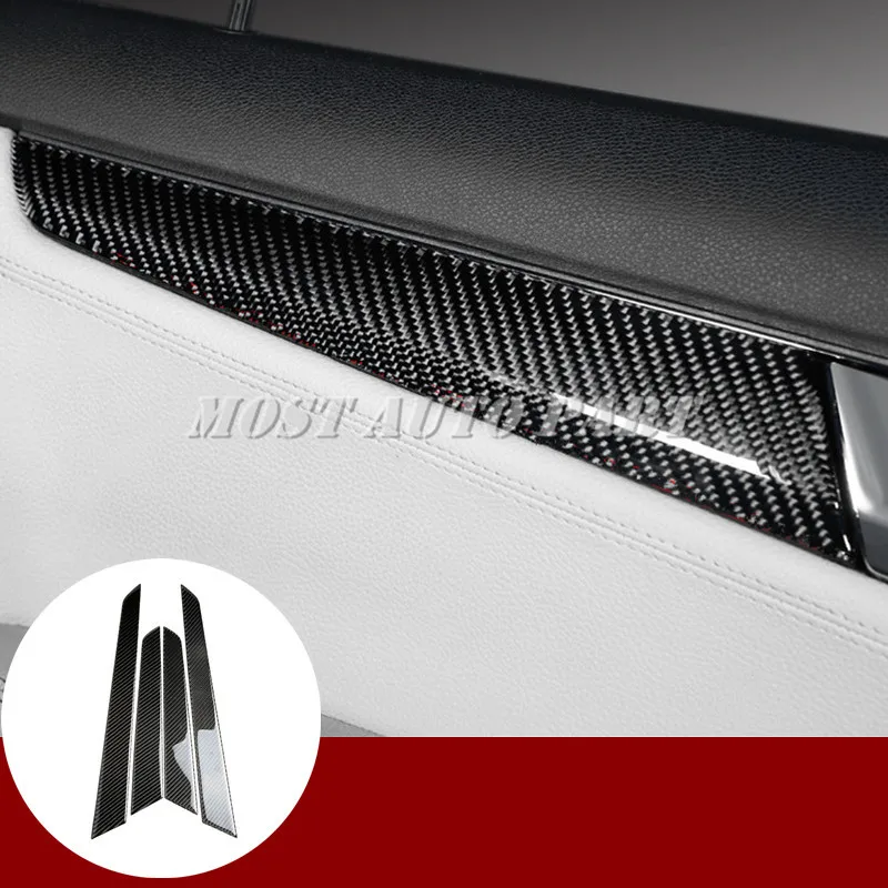 Carbon Fiber Front & Rear Car Door Panel Cover For Benz C Class W204