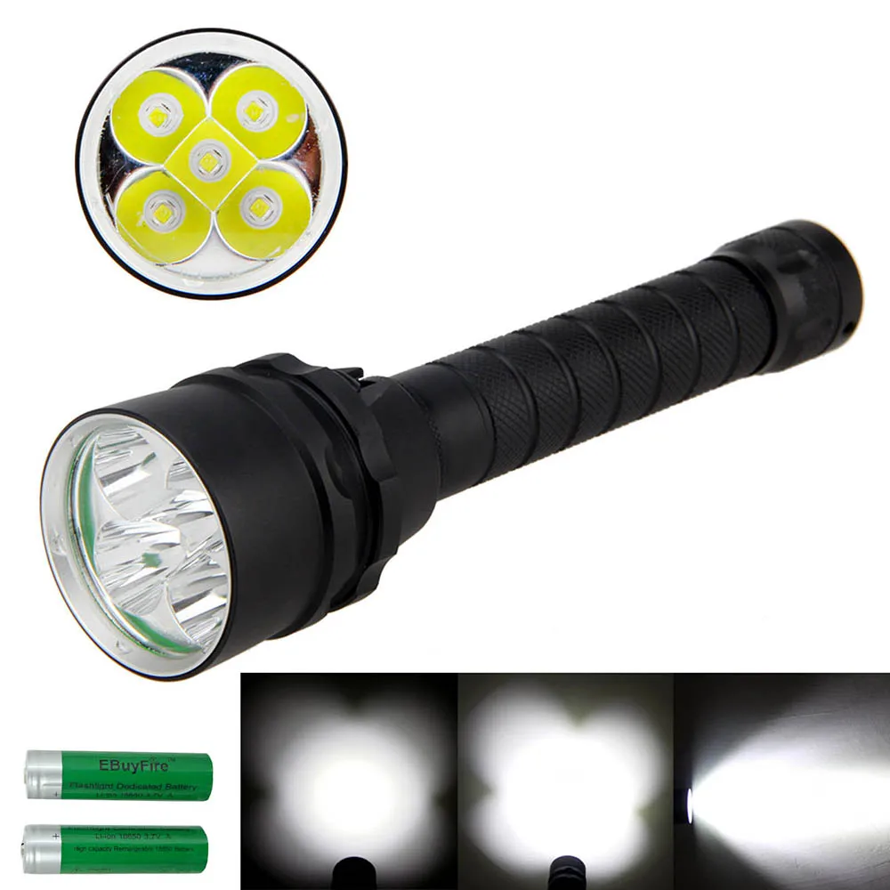 

5L2 LED Diving Flashlight 50W glare lights Magnetic control underwater 50m dive light 18650 Torch waterproof outdoor lamp 3800LM