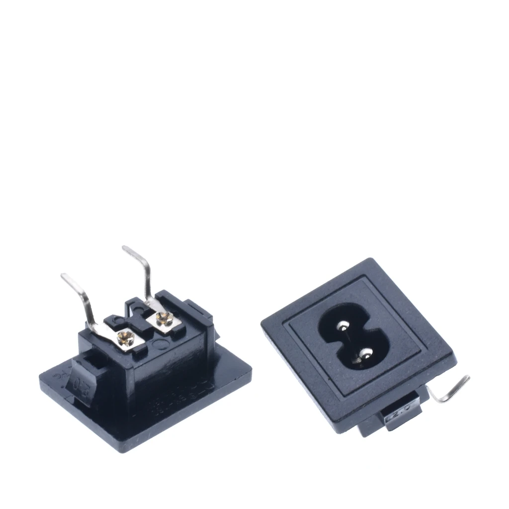 IEC320 IEC Figure 8 C7 Male Plug 2.5A 250V Terminal Power Plug Inlet Socket Connector Copper