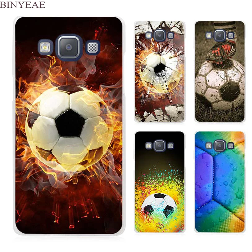 BINYEAE Fire Football Soccer Ball Clear Transparent Cell Phone Case