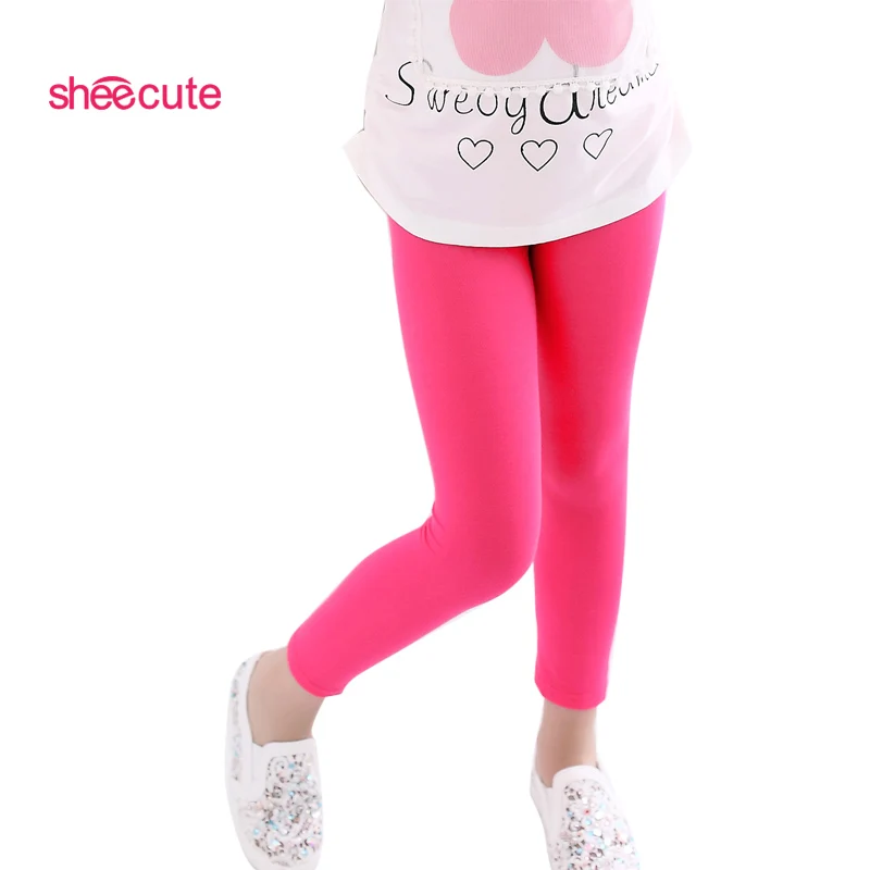 SheeCute Girls Candy Color Leggings 2-13Y Children Trousers Baby  Kids Pants