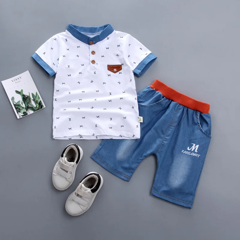

Short-sleeved Korean Children's Suit Baby's Leisure Suit Boys Set