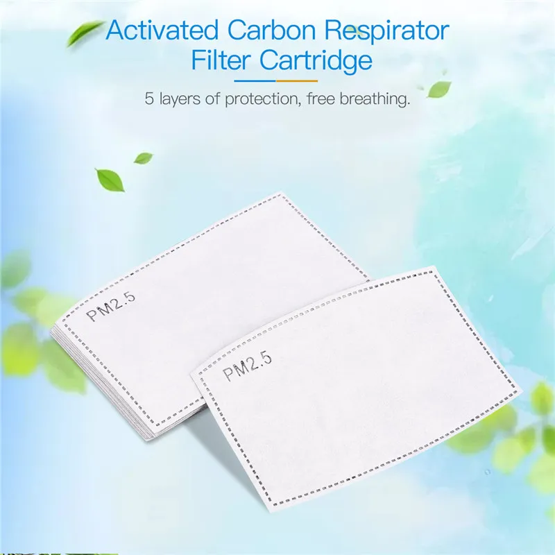 

PM 2.5 Mouth Mask Replacement Filter Anti Haze Mouth Cover Replacement Filter Active Carbon Filter for Mount Mask 10 or 20 Pcs