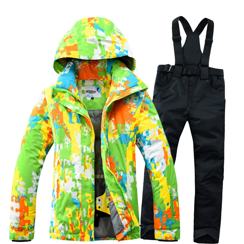 بدلة تزلج الرجال الشتاء 2019 للماء يندبروف رشاقته الدافئة الثلوج ملابس النساء الرجال تزلج مجموعات سترة التزلج على الجليد الدعاوى