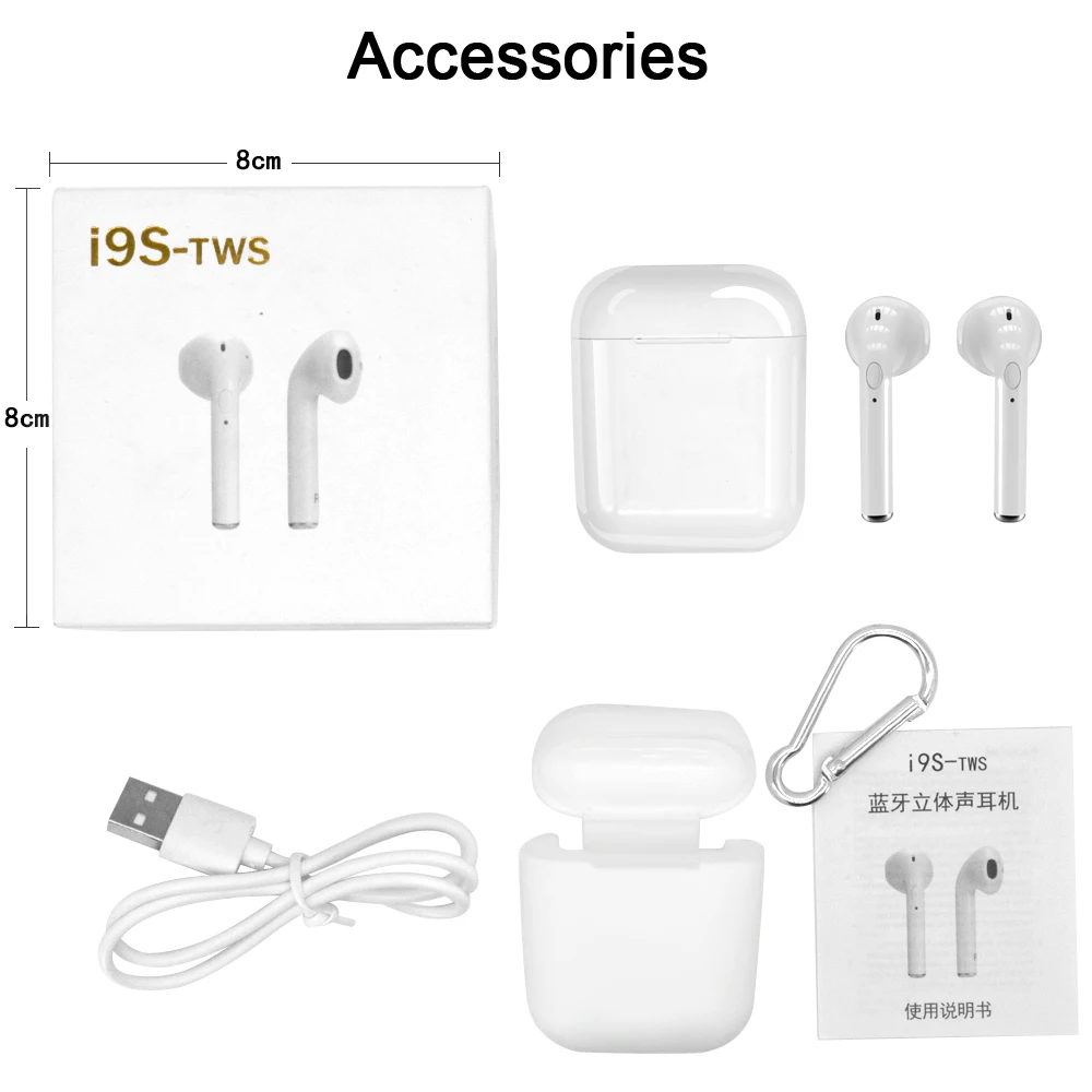 Clarofuente i9s tws наушники Bluetooth 5 0 Air pods Беспроводные с зарядным устройством микрофон