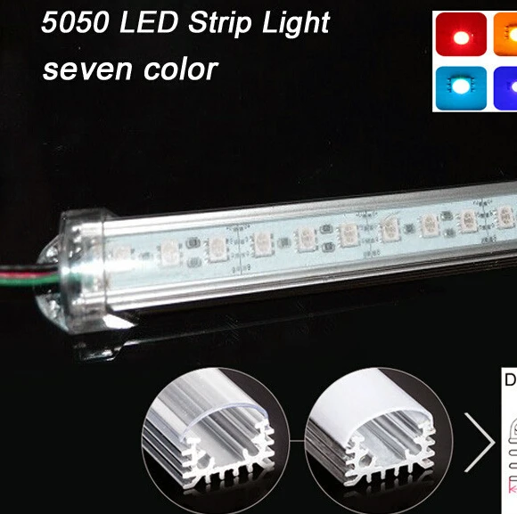 5050 RGB LED Bar U Groove Light 100CM Non Waterproof 72LEDs/M LED Rigid