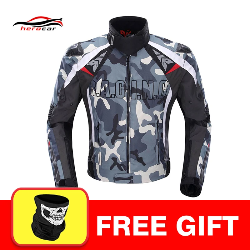 Kopen DUHAN Motorjas Mannen Motocross Motor Jas Kleding Camouflage Alloy Schouder Protector Moto Jas Beschermende kleding