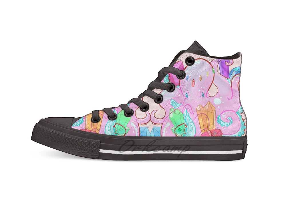 

Crystal Octo Unisex High Top Canvas flat Casual Custom shoes Drop Shipping