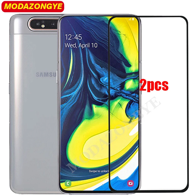 

2 pcs Tempered Glass For Samsung Galaxy A80 Screen Protector For Samsung A80 2019 A 80 A805F A805 SM-A805F Glass Film Full Cover