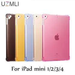 Антидетонационных ТПУ чехол для Apple iPad mini 1/2/3/4 7,9 дюйма ультра-тонкий силиконовый Красочные ясно Tablet PC чехлы