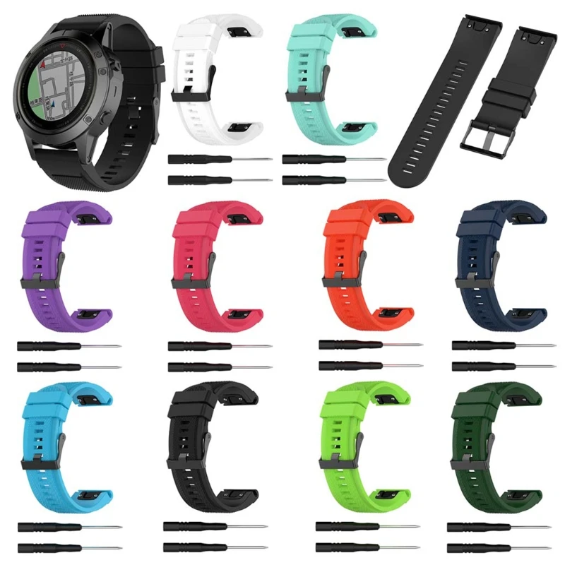 

26mm Quick Install Wrist Band For Garmin Fenix 5X Descent Mk1 Fenix3/HR D2 Bravo AUG-4A