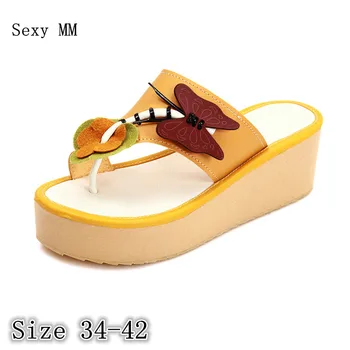 

Women Platform High Heel Wedge Sandals Peep Toe Shoes Woman Summer High Heels Wedges Gladiator Sandals Plus Size 34 - 40 41 42