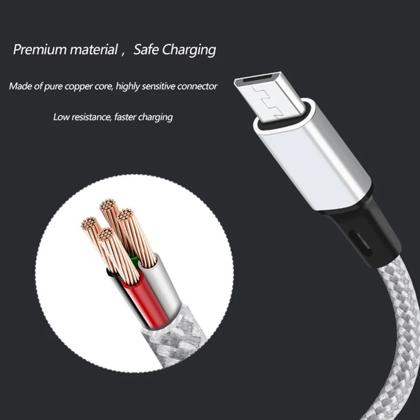 CHOETECH 3 in1 كابل يو اس بي متعددة شحن 2.4A نوع C المصغّر usb كابل الهاتف المحمول الكابلات ل فون XS ماكس سامسونج xiaomi