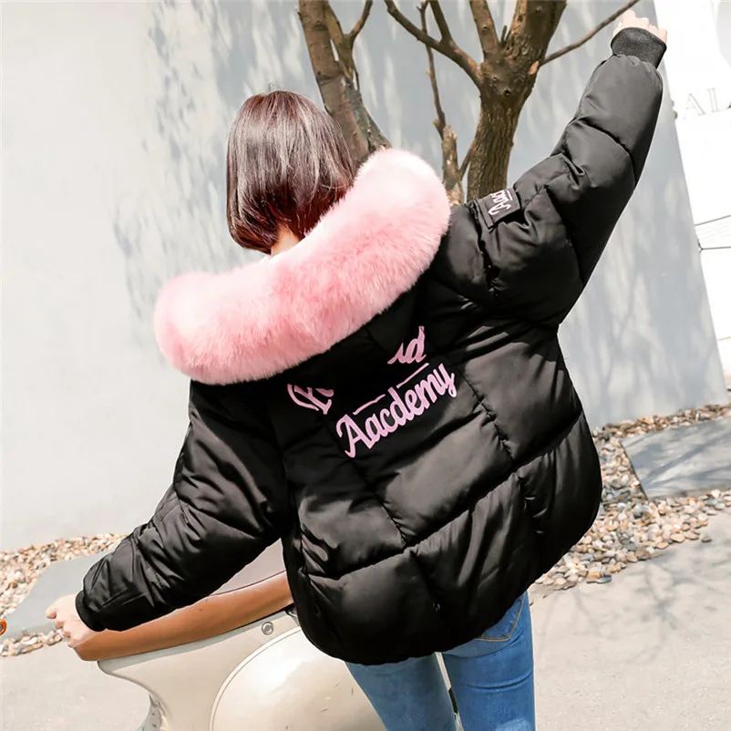 Fashion coats and jackets women winter ladies coats Winter Warm Coat Faux Fur Hooded Thick Slim Jacket Long Overcoat O15#N (2)