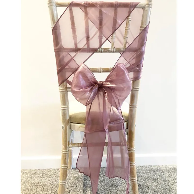 Стул украшения Свадебные/органза стул пояса завязывать бантики для свадьбы/свадебные стул узел 100 шт./лот
