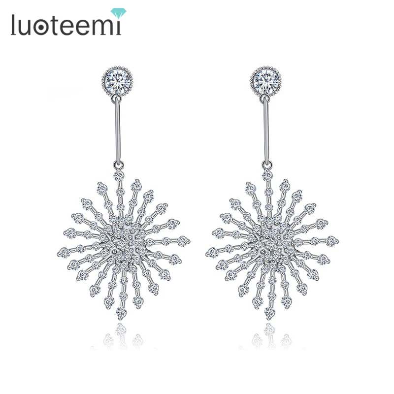 LUOTEEMI New Exaggerated Luxury Vintage font b Geometric b font Drop font b Earrings b font