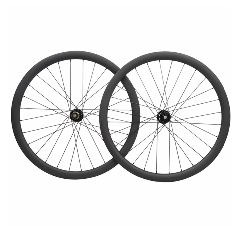 Perfect 2018 new basalt brake Road Bike Disc Brake Wheelset UD Matt 40mm Carbon Tubular Wheels Thru axle 142mm super light road wheel 1