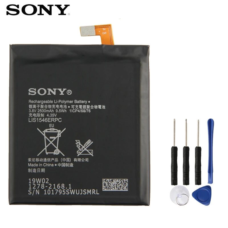 Оригинальная сменная батарея sony для sony Xperia C3 S55T S55U LIS1546ERPC, настоящая батарея для телефона 2500 мАч