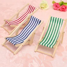 Новое поступление милый мини складной деревянный шезлонг пляжное кресло диван кресло-кровать для кукол дом гостиная Прямая поставка