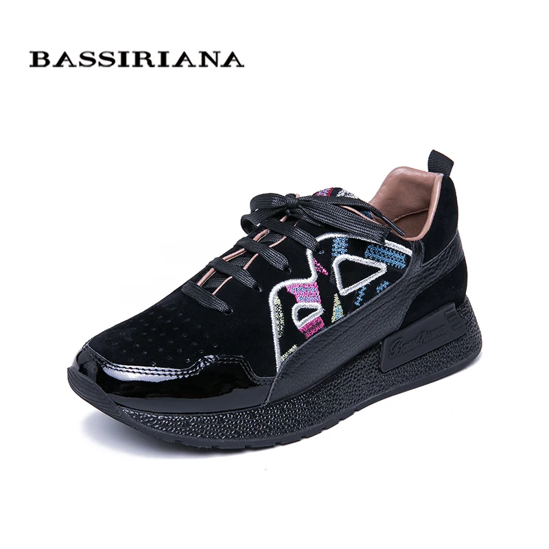 BASSIRIANA/Новинка года, кожаные туфли на плоской подошве, женская обувь, повседневные женские туфли в русском стиле, пять цветов на выбор