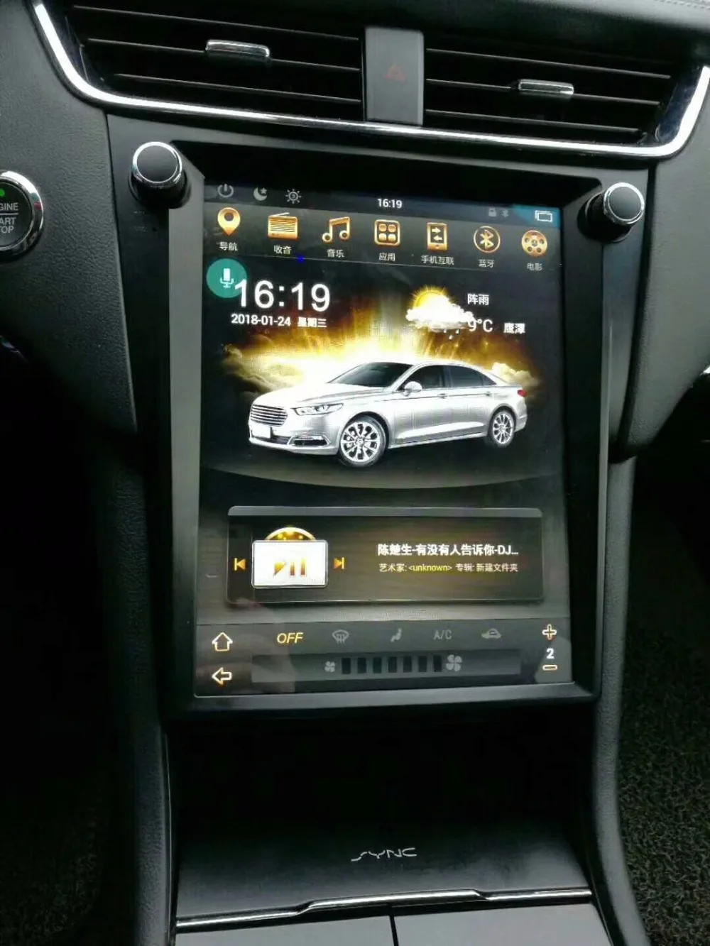LaiQi 10 4 &quotчетырехъядерный автомобильный dvd плеер 1280x800 Tesla стиль вертикальный