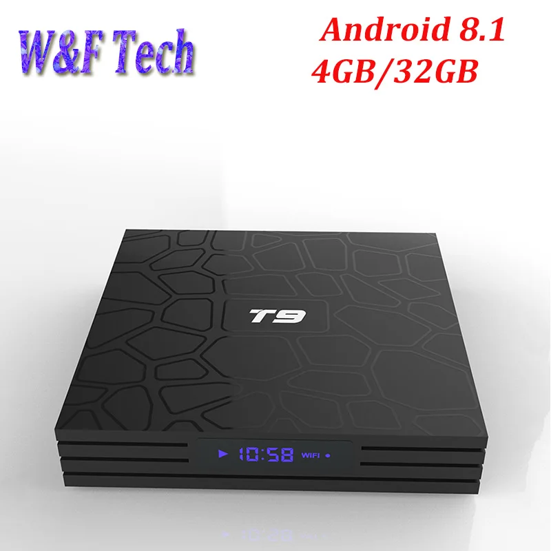 

T9 Smart TV BOX Android 8.1 OS RK3328 Quad Core 4GB 32GB 2.4G WIFI 4K LED DisPlay Set Top BOX PK T95Z Plus X96 MINI