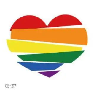 

Temporary Tatoo Fake Tattoo Sticker Rainbow Love Heart Face Tattoos Stickers Tatouage Waterproof Tatto For Kids Men Women Girl