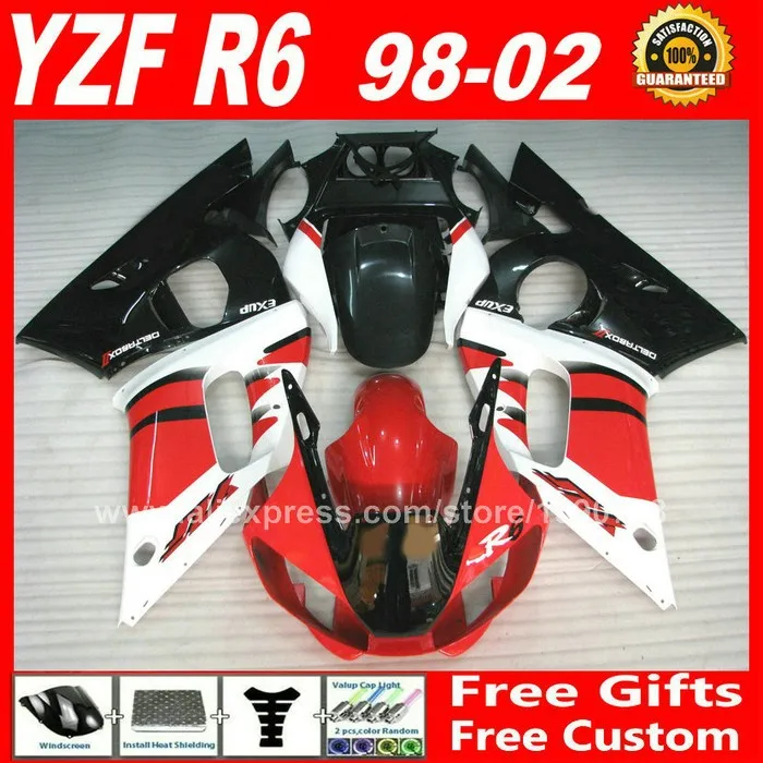 OEM заменить обтекатели комплект для 1998-2002 Yamaha YZF R6 пластиковых деталей YZFR6 1999 2000 2001 98 99 00 01 02 наборы обтекателей z5cg