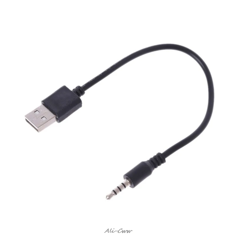 

1 PC USB Male to 3.5mm Audio Stereo Headphone Jack Plug Cable For MP3 MP4 Black