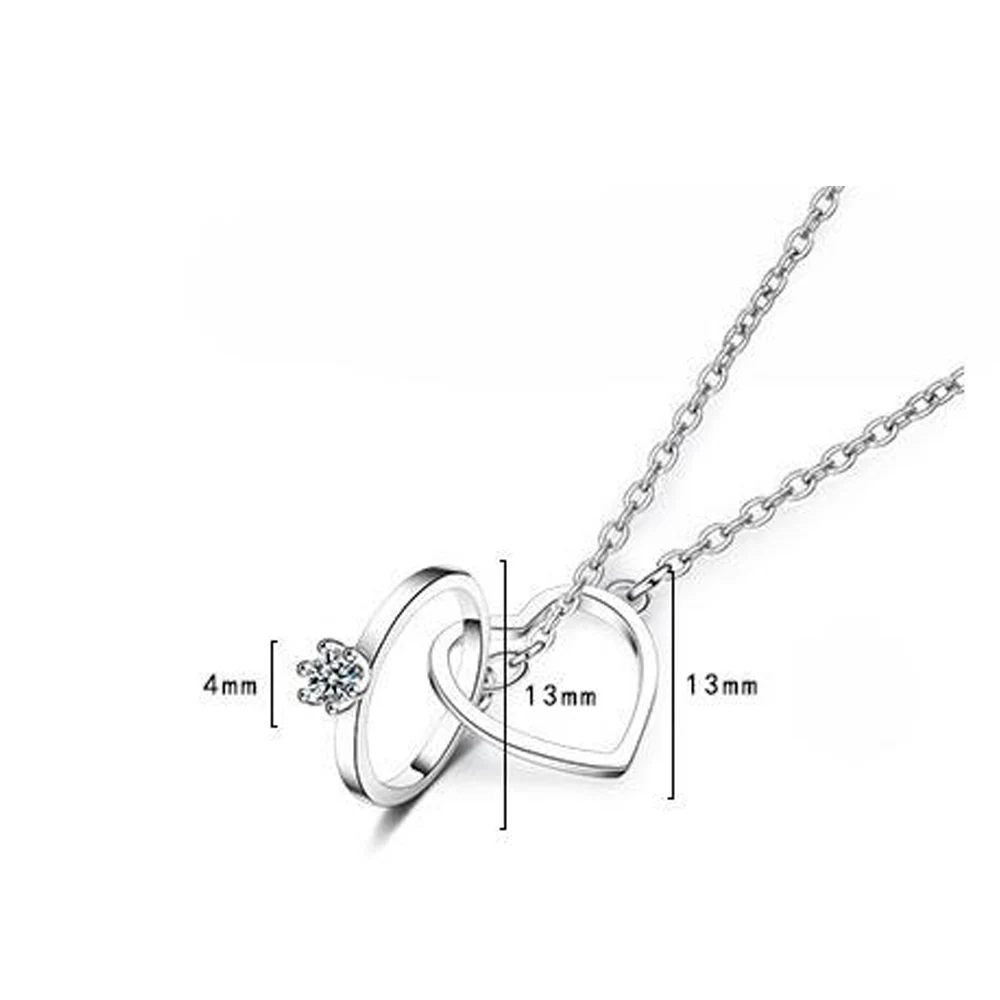 heart necklaces with zircon stone (6)