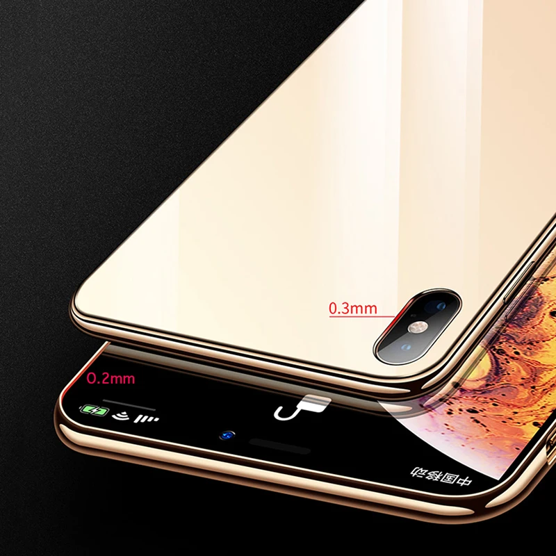 Suntaiho for iPhone Case 7 Plating Edge Phone Case For iPhone 6s Case For iphone XR Xs Max case Glass Back phone Cover 8 Plus Suntaiho for iPhone Case 7 Plating Edge Phone Case For iPhone 6s Case For iphone XR Xs Max case Glass Back phone Cover 8 Plus