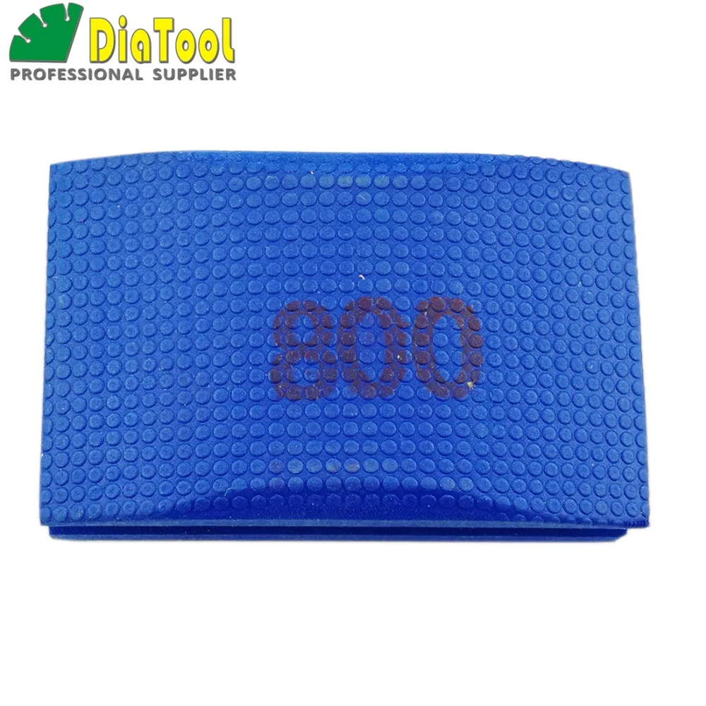 90X55MM Coated hand polishing pads G#800  electroplated Diamond hard foam backed grinding block 