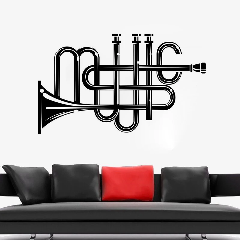 

Music Tools Wall Sticker Music Popular Design Wall Art Mural Music Lovers Home Decor Vinyl Decals for Music Enthusiasts AY1074