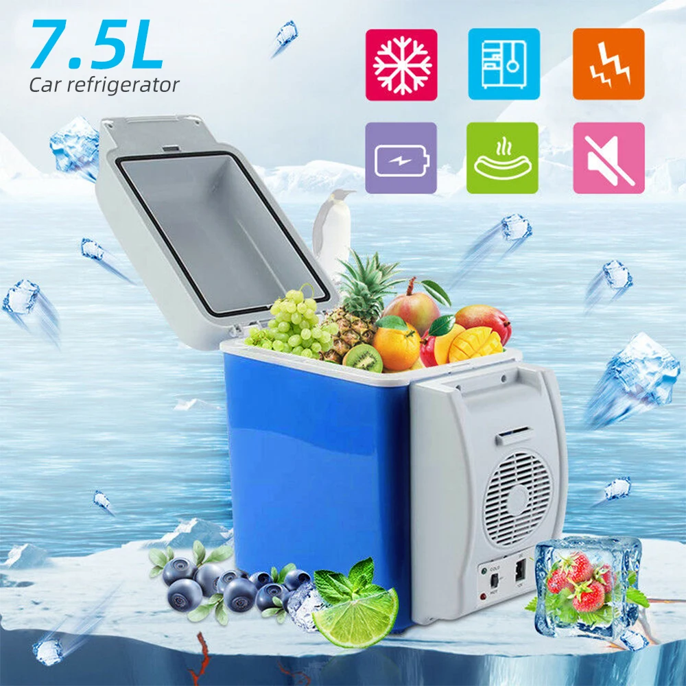 

7.5L Mini Car Refrigerator Multi-Function Portable Home Travel Vehicular Fridge Dual-use Box Cooler Warmer Temperature Control