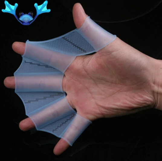 

500 pairs/lot Soft Silicone Swimming Fins Flippers Frog Hand Swim Web Webbed Glove Multi Size Training Paddle Dive Useful
