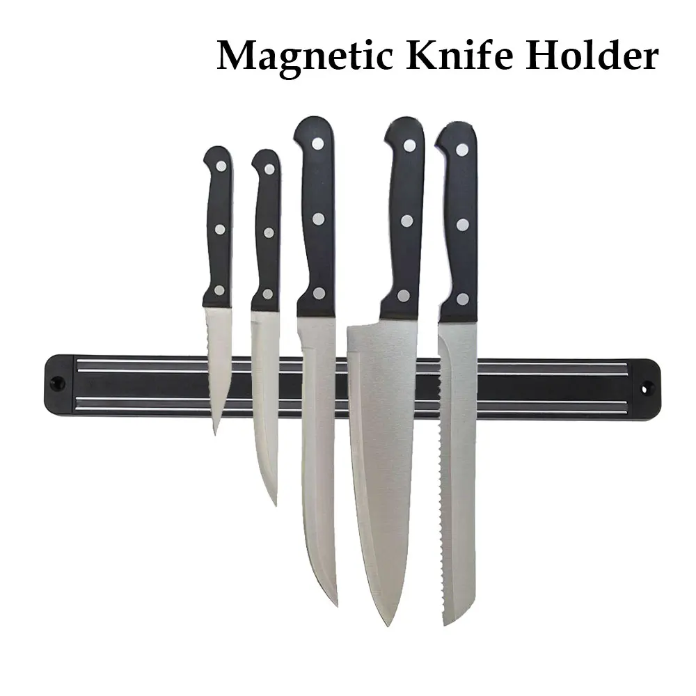 

13 inch Magnetic kitchen tools accessories Knife Holder bar Wall Mount ABS metal Knife stand For Block Magnet knives organizer