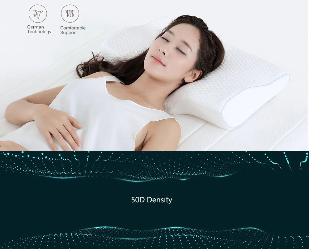 Original Xiaomi 8H Slow Rebound Contour Memory Foam Pillow H2 Soft Antibacterial Butterfly-Wings Shape Neck Support Pillow (6)