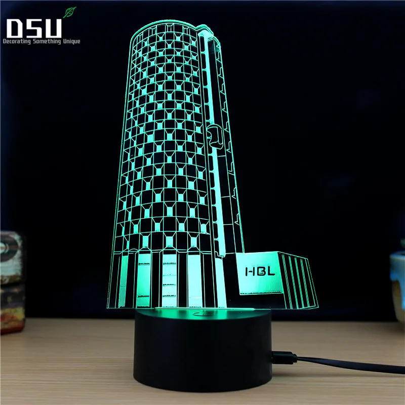 

3D LED Creative High-rise Building Modelling Nightlights Usb Touch Button Kids Bedroom Desk Lamp For Home Decor Lighting Fixture