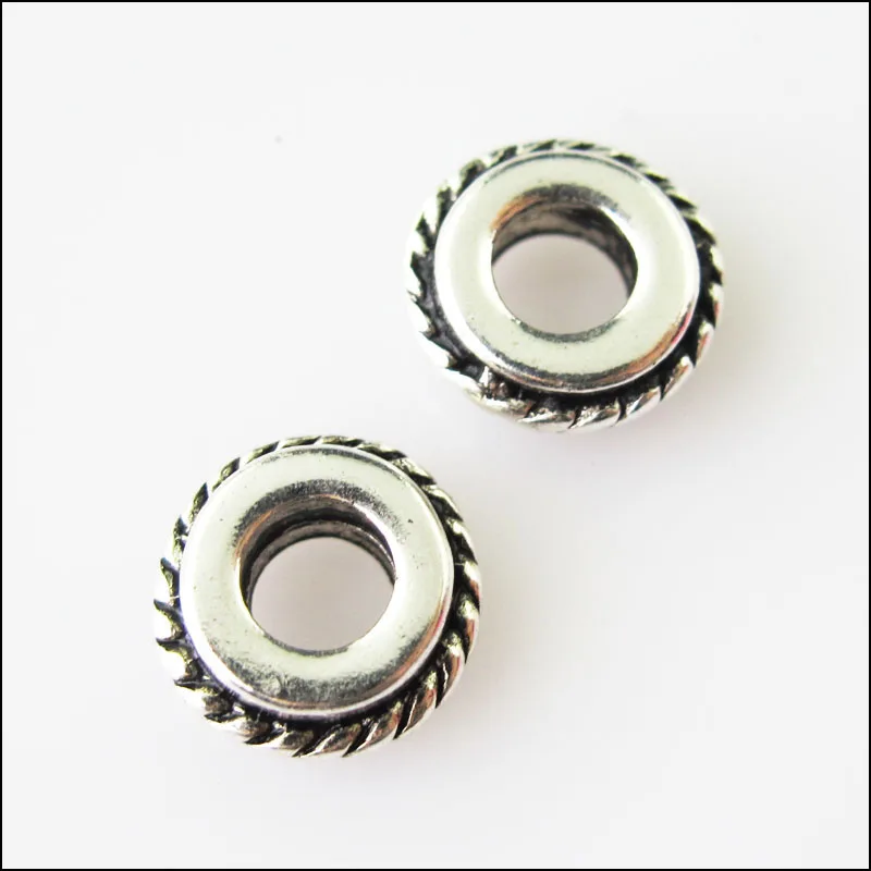 

New 15Pcs Tibetan Silver Gear Spacer Beads fit European Charm Bracelets 9.5mm