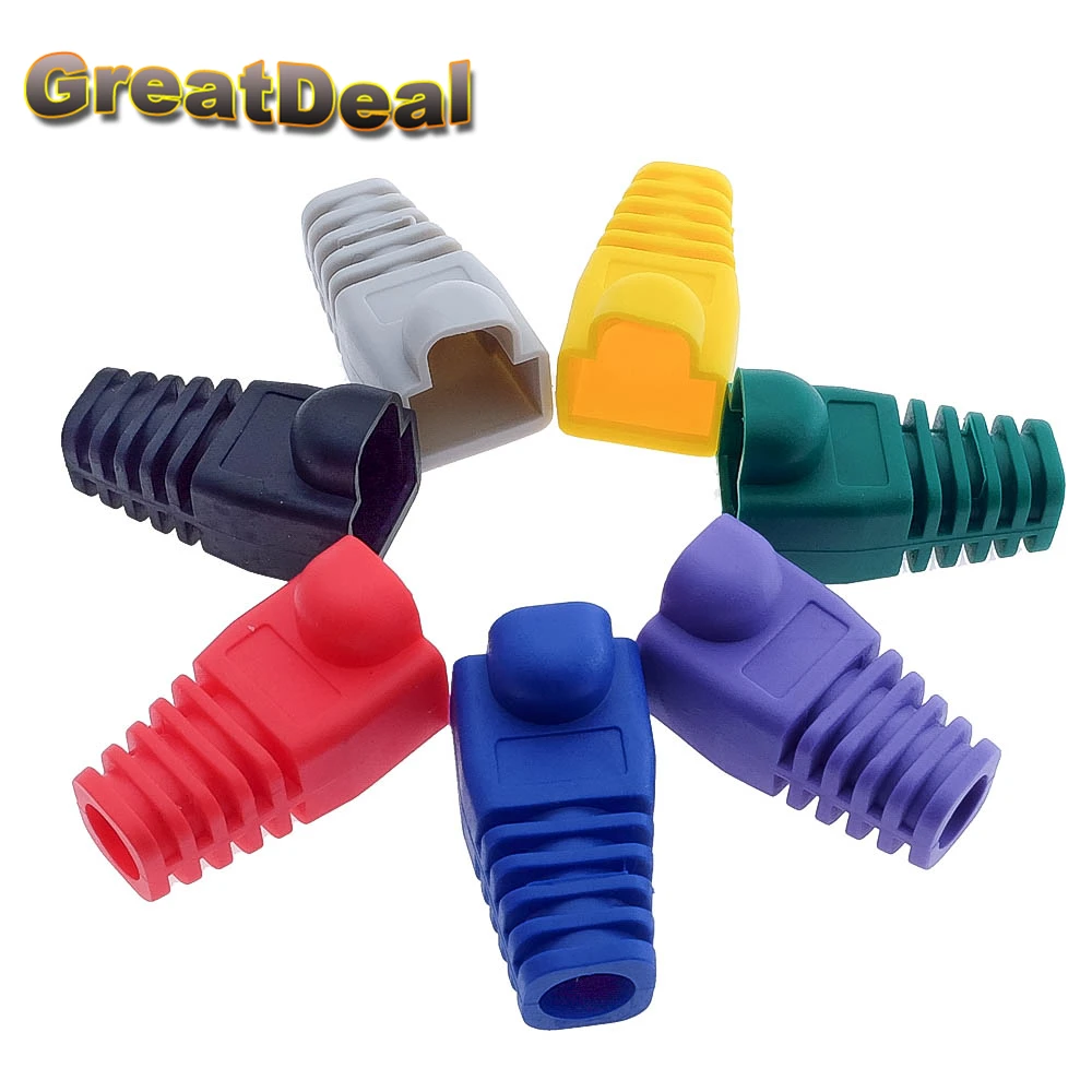 

Colorful RJ45 Cap Connector Cat5 Cat5e RJ45 Plug Caps Ethernet Network Cable Strain Relief Boot RJ45 Boots HY202