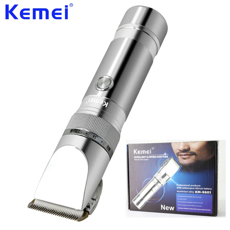 KEMEI профессиональная машинка для стрижки волос из алюминиевого сплава