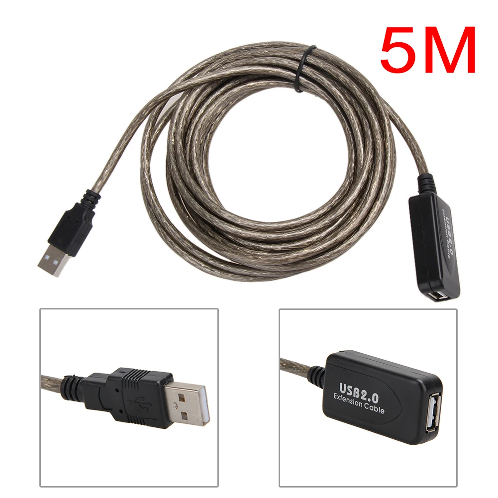 Удлинительный кабель USB 2 0 5 м/10 м/15 м/20 м Ретранслятор с разъемом Папа мама