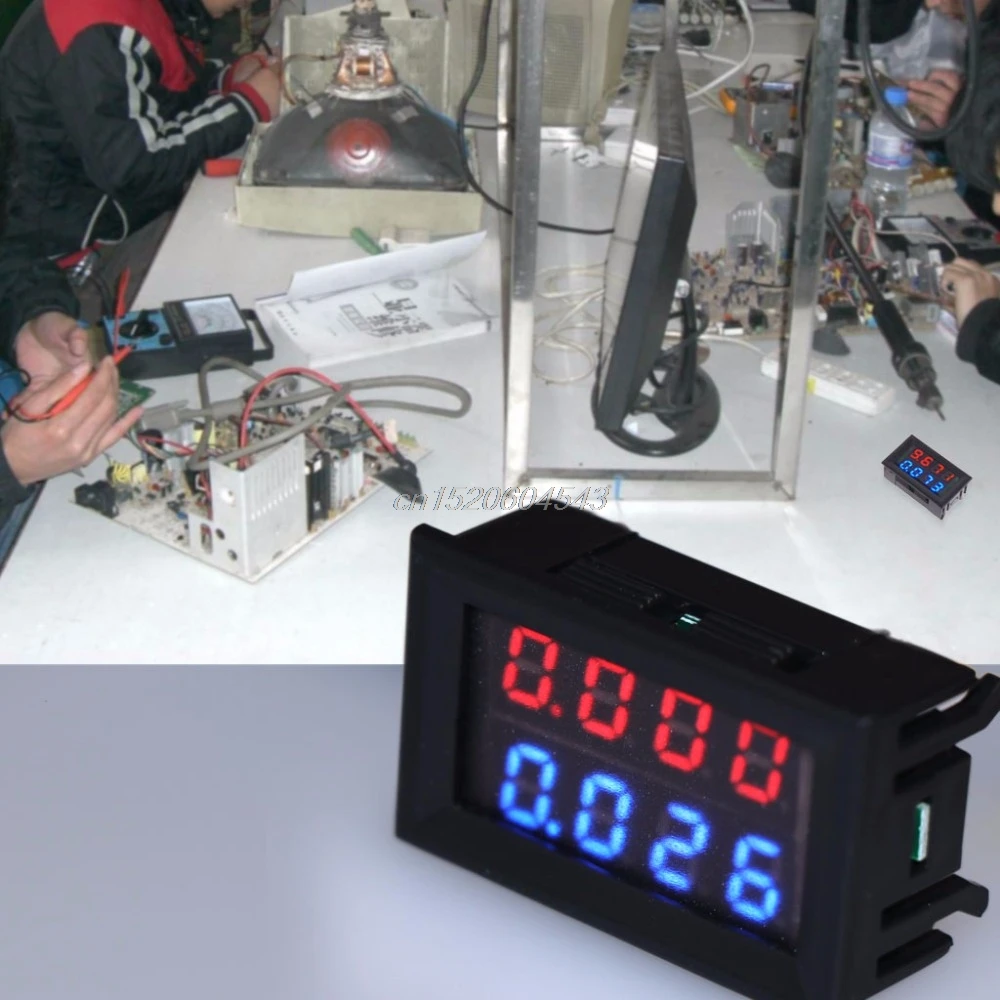 

0.28 inch Digital DC 4 Bit DC 100V 10A Voltmeter Ammeter Voltage Current Meter R25 Drop ship