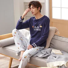 Брендовые мужские пижамы для сна, домашняя одежда для сна, мужская хлопковая одежда для сна, евро плюс, Мужская качественная одежда, распродажа