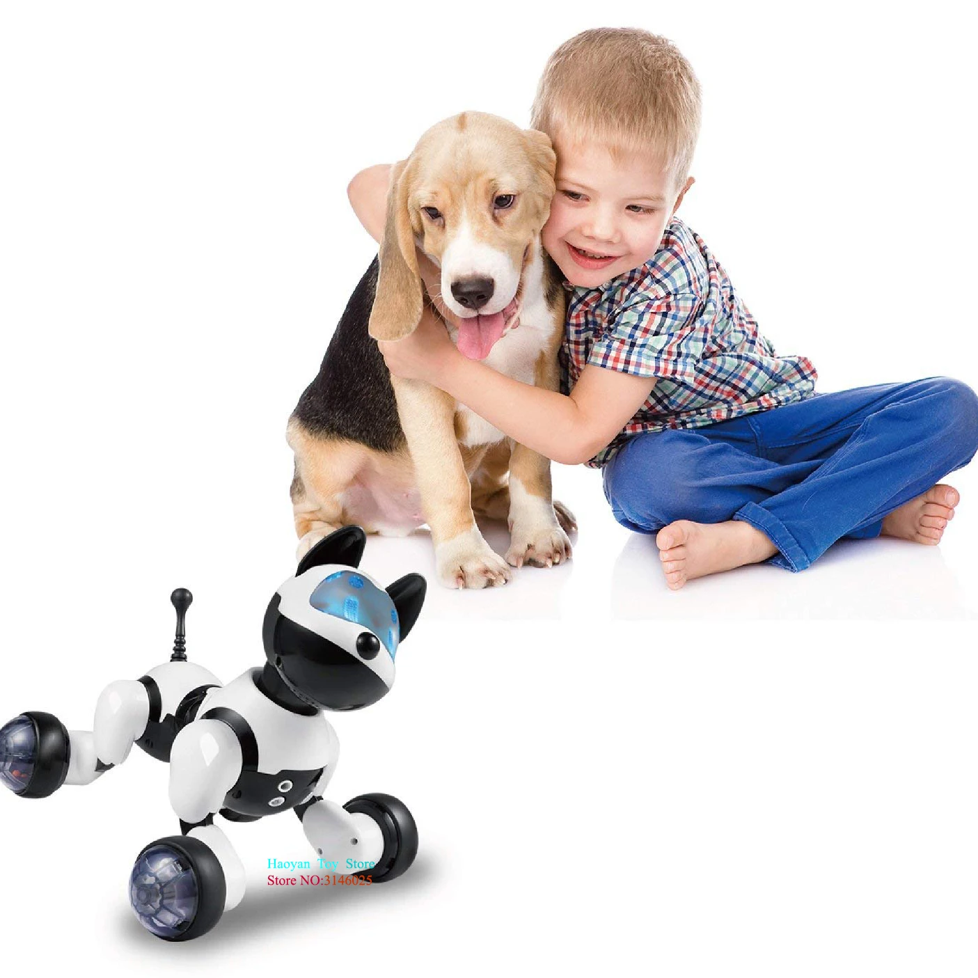 

YANZCHILD Wireless Remote Control Robot Dog Smart Interactive Puppy Senses Gesture Sings Dances Cat For Boys Girls and Child