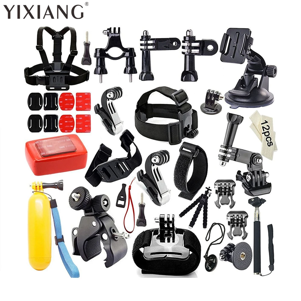 YIXIANG FOR Gopro set chest mount for gopro hero 4 3 Eken h9 r h8 r SJCAM SJ5000 camera tripod for gopro kit xiaomi yi