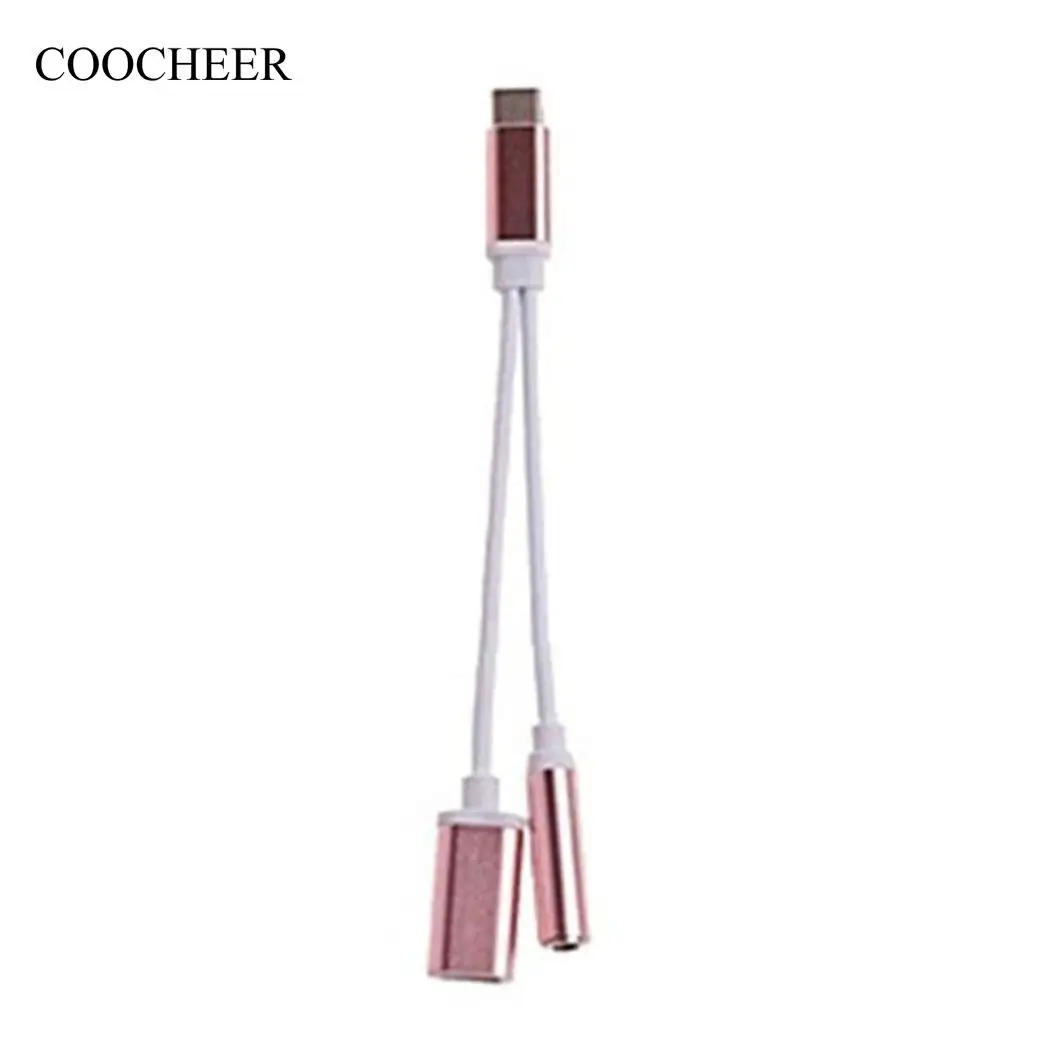 

Type 3.5mm 1 Cable C Cable Charge Headphone Jack in 2 to Adapter