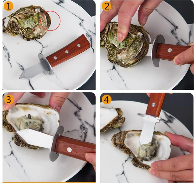 Sharp нержавеющая сталь Oyster ножи защиты руки устрицы оболочки морепродуктов открывалка инструмент Кухня резак гаджеты 2 стиля