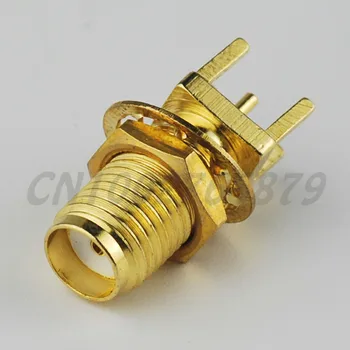 

50pcs RF electrical wire coaxial cable terminal connector SMA Jack Bulkhead RF connector PCB Mount